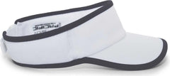 Pacific Headwear 510V Performance Hook-and-Loop Visor - White Graphite - White Dark Gray / 7’’ - 7 7/8’’