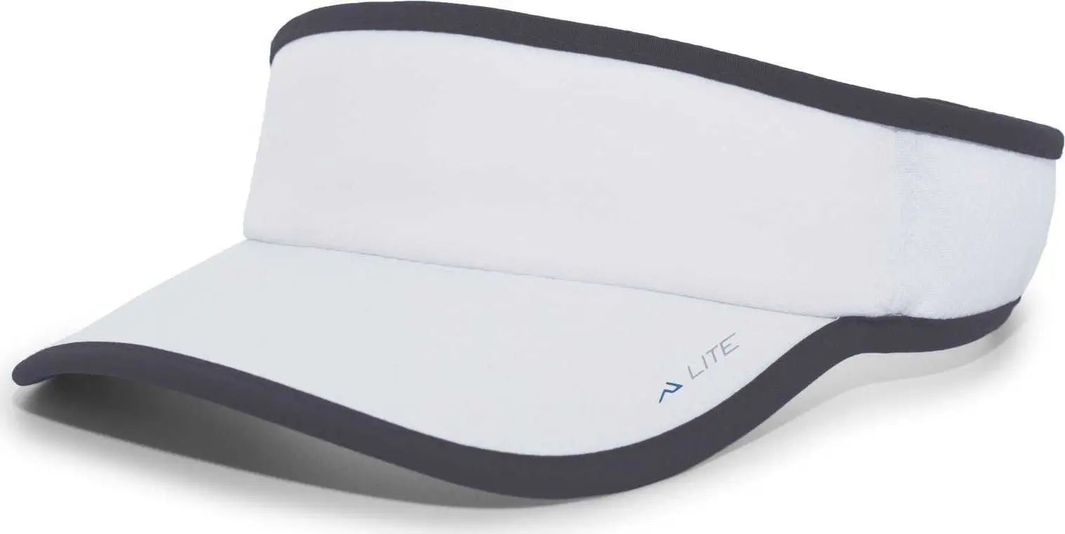 Pacific Headwear 510V Performance Hook-and-Loop Visor - White Graphite - White Dark Gray / 7’’ - 7 7/8’’