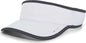 Pacific Headwear 510V Performance Hook-and-Loop Visor - White Graphite - White Dark Gray / 7’’ - 7 7/8’’