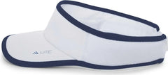 Pacific Headwear 510V Performance Hook-and-Loop Visor - White Navy - White Navy / 7’’ - 7 7/8’’