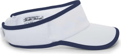 Pacific Headwear 510V Performance Hook-and-Loop Visor - White Navy - White Navy / 7’’ - 7 7/8’’