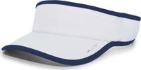 Pacific Headwear 510V Performance Hook-and-Loop Visor - White Navy - White Navy / 7’’ - 7 7/8’’