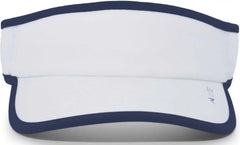 Pacific Headwear 510V Performance Hook-and-Loop Visor - White Navy - White Navy / 7’’ - 7 7/8’’