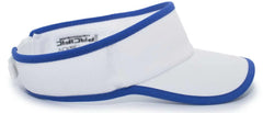 Pacific Headwear 510V Performance Hook-and-Loop Visor - White Royal - White Royal / 7’’ - 7 7/8’’