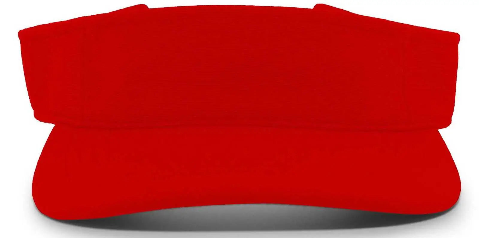Pacific Headwear 598V M2 Performance Hook-and-Loop Visor - Red - Red / 7’’ - 7 7/8’’