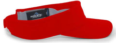Pacific Headwear 598V M2 Performance Hook-and-Loop Visor - Red - Red / 7’’ - 7 7/8’’
