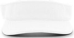 Pacific Headwear 598V M2 Performance Hook-and-Loop Visor - White - White / 7’’ - 7 7/8’’