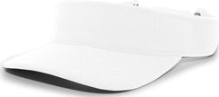 Pacific Headwear 598V M2 Performance Hook-and-Loop Visor - White - White / 7’’ - 7 7/8’’