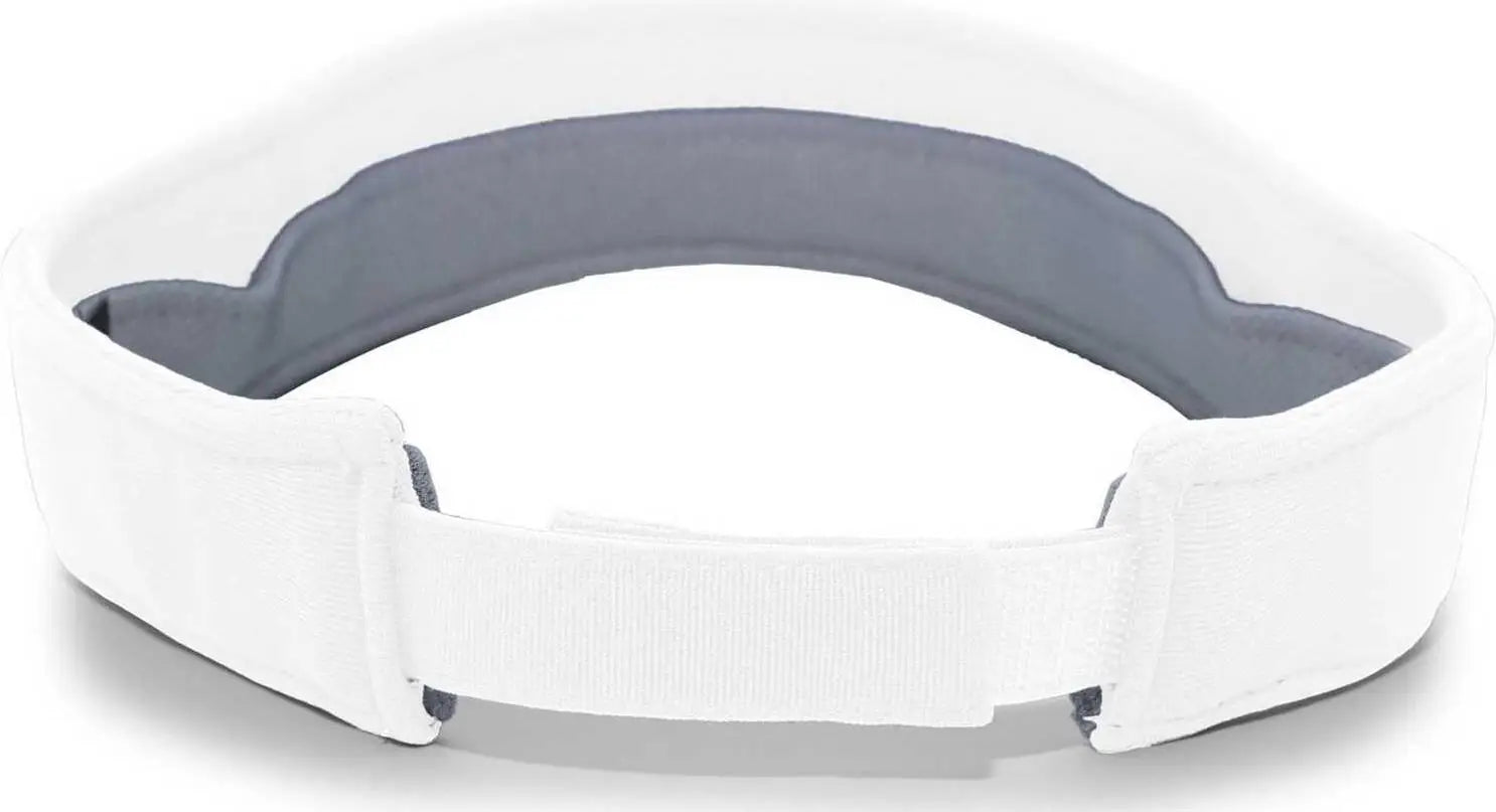 Pacific Headwear 598V M2 Performance Hook-and-Loop Visor - White - White / 7’’ - 7 7/8’’