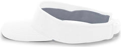 Pacific Headwear 598V M2 Performance Hook-and-Loop Visor - White - White / 7’’ - 7 7/8’’