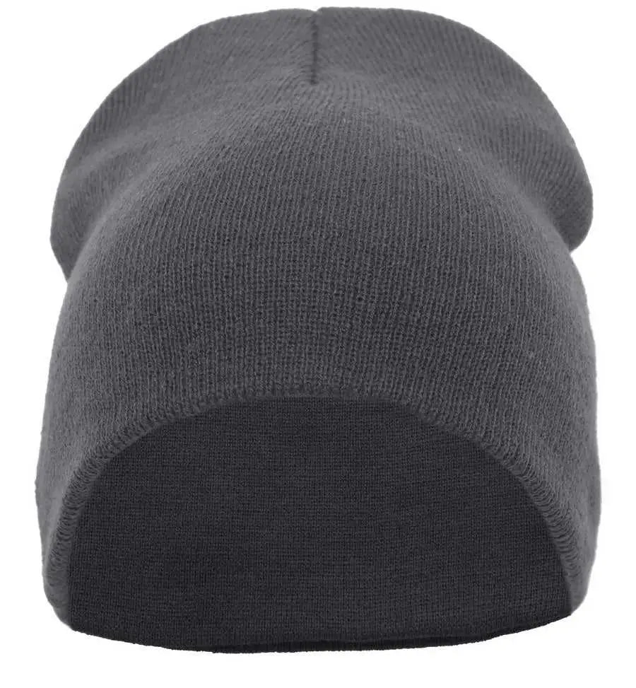 Pacific Headwear 601K Basic Knit Beanie - Graphite - Graphite / 7’’ - 7 7/8’’