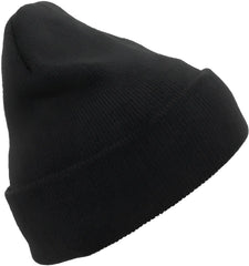 Pacific Headwear 621K Knit Cuff Beanie Black Black / 7’’ 7 7/8’’