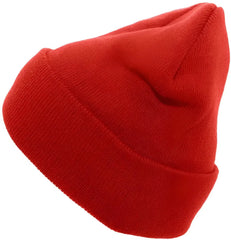 Pacific Headwear 621K Knit Cuff Beanie Red Red / 7’’ 7 7/8’’