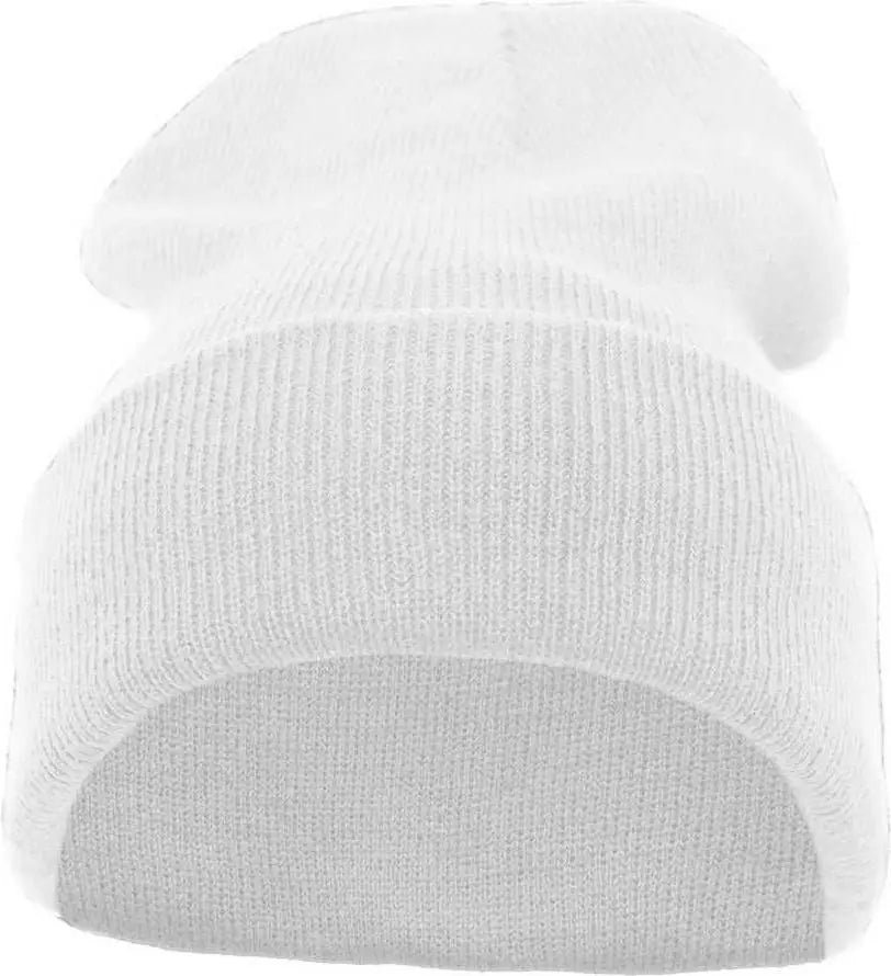 Pacific Headwear 621K Knit Cuff Beanie - White - White / 7’’ - 7 7/8’’
