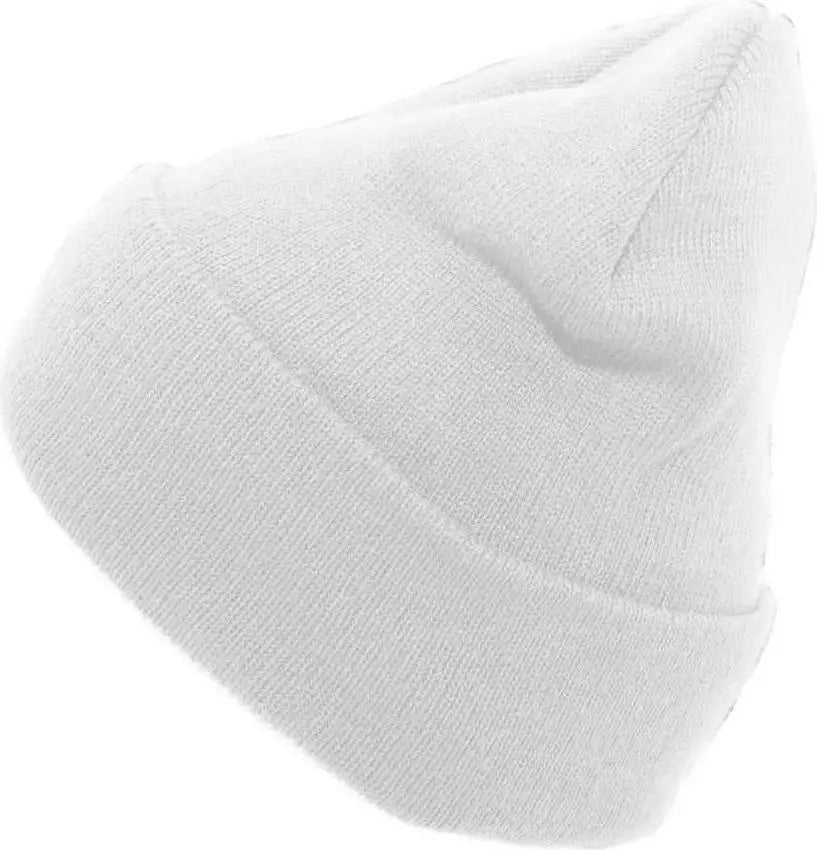 Pacific Headwear 621K Knit Cuff Beanie - White - White / 7’’ - 7 7/8’’