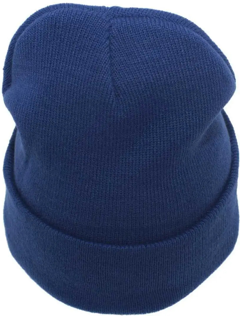 Pacific Headwear 621K Knit Fold Over Beanie - Royal - Royal / 7’’ - 7 7/8’’