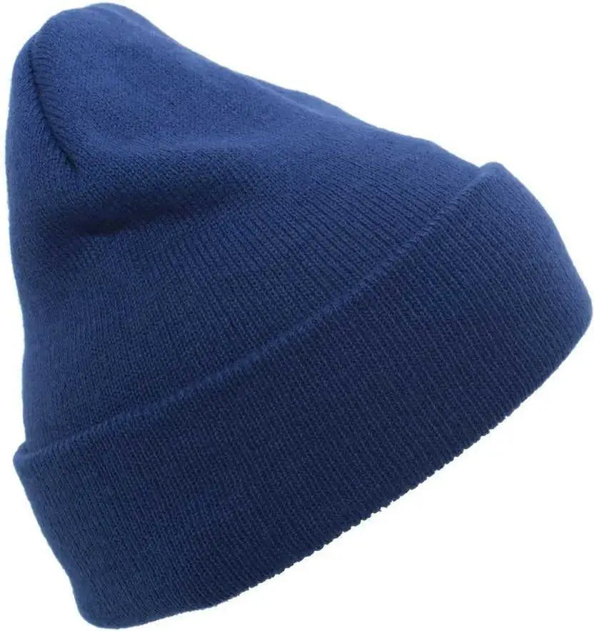 Pacific Headwear 621K Knit Fold Over Beanie - Royal - Royal / 7’’ - 7 7/8’’