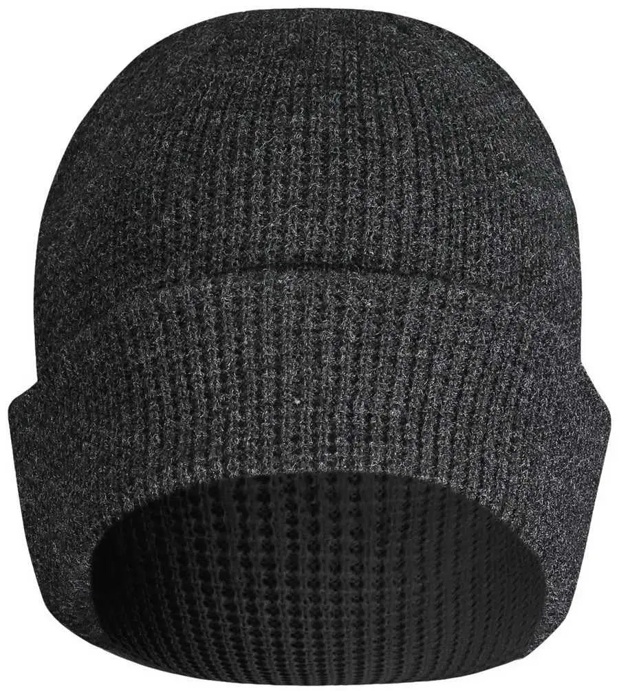 Pacific Headwear 627K Waffle Knit Cuff Beanie - Black - Black / 7’’ - 7 7/8’’