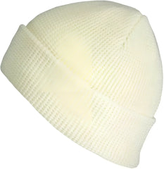 Pacific Headwear 627K Waffle Knit Cuff Beanie Cream Cream / 7’’ 7 7/8’’