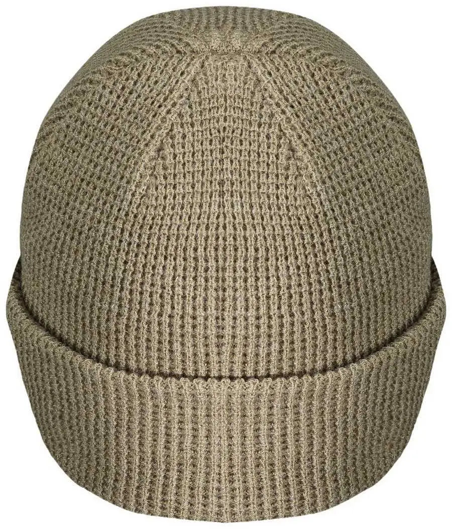 Pacific Headwear 627K Waffle Knit Cuff Beanie - Walnut - Dark Gray / 7’’ - 7 7/8’’