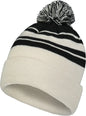 Pacific Headwear 641K Knit Fold Over Pom-Pom Beanie - Oat Black - Oat Black / OS