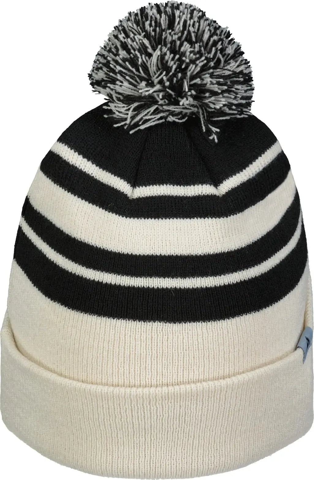 Pacific Headwear 641K Knit Fold Over Pom-Pom Beanie - Oat Black - Oat Black / OS