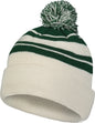 Pacific Headwear 641K Knit Fold Over Pom-Pom Beanie - Oat Dark Green - Oat Forest / OS