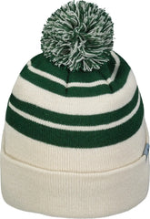 Pacific Headwear 641K Knit Fold Over Pom-Pom Beanie - Oat Dark Green - Oat Forest / OS