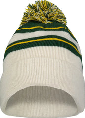 Pacific Headwear 641K Knit Fold Over Pom-Pom Beanie - Oat Dark Green Gold - Oat Forest Gold / OS