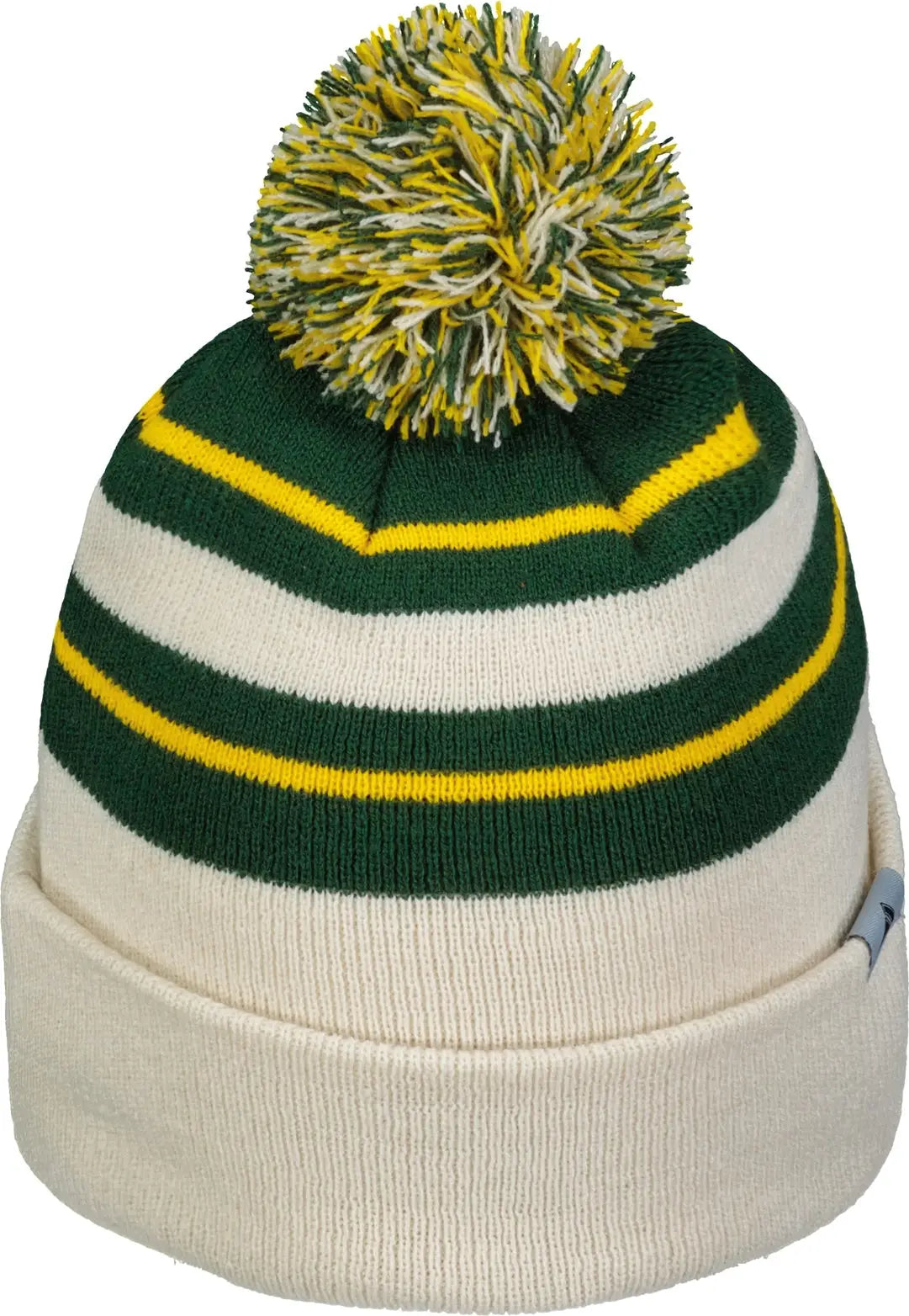 Pacific Headwear 641K Knit Fold Over Pom-Pom Beanie - Oat Dark Green Gold - Oat Forest Gold / OS