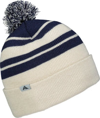 Pacific Headwear 641K Knit Fold Over Pom-Pom Beanie - Oat Navy - Oat Navy / OS