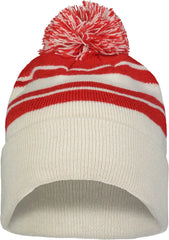 Pacific Headwear 641K Knit Fold Over Pom-Pom Beanie - Oat Red - Oat Red / OS