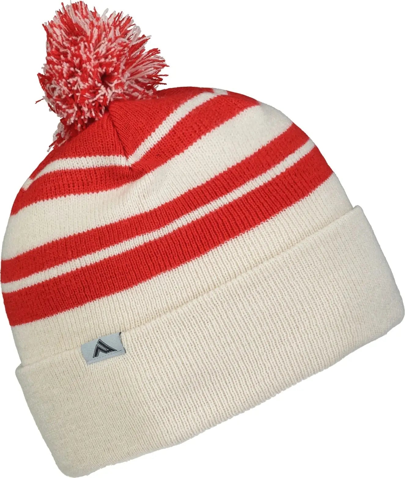 Pacific Headwear 641K Knit Fold Over Pom-Pom Beanie - Oat Red - Oat Red / OS