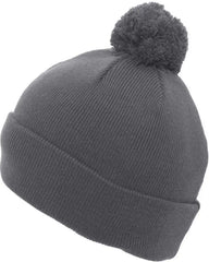 Pacific Headwear 641K Pom Pom Cuff Beanie Graphite Dark Gray / 7’’ 7 7/8’’