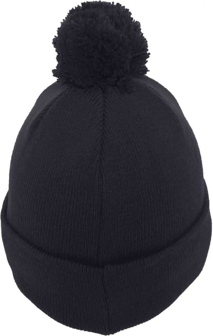 Pacific Headwear 641K Pom-Pom Cuff Beanie - Navy - Navy / 7’’ - 7 7/8’’