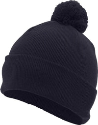 Pacific Headwear 641K Pom Pom Cuff Beanie Navy Navy / 7’’ 7 7/8’’