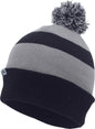 Pacific Headwear 641K Pom Pom Cuff Beanie Navy Silver Navy Navy Light Gray / 7’’ 7 7/8’’