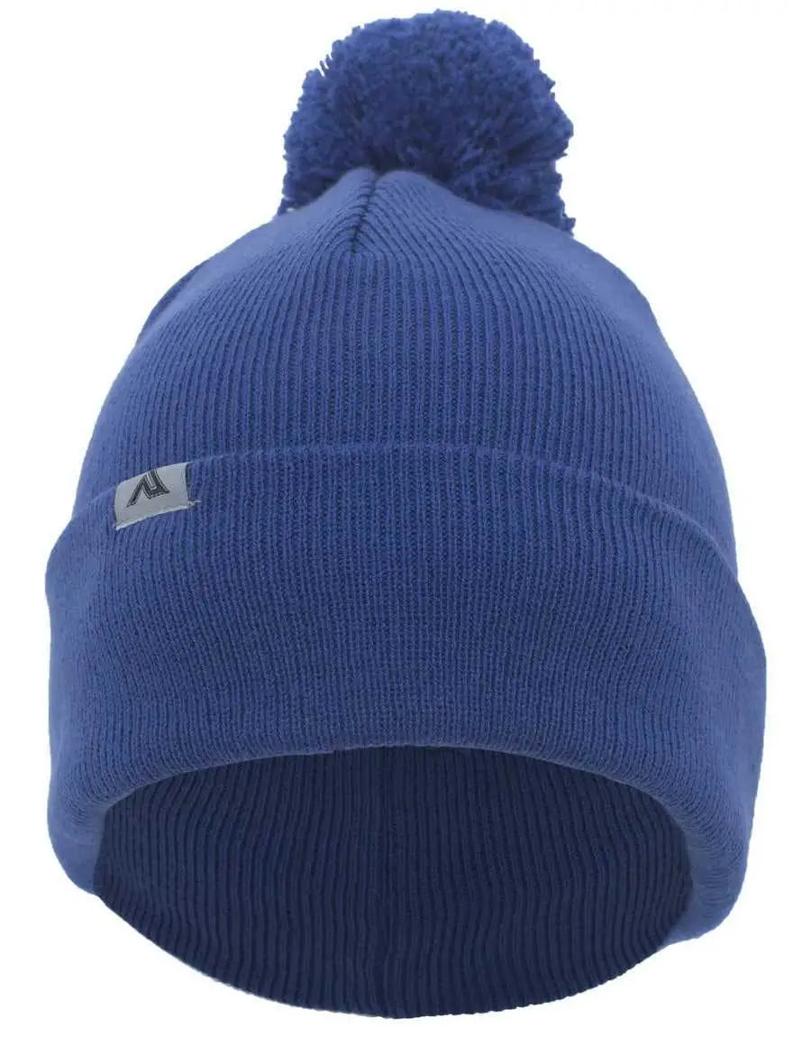 Pacific Headwear 641K Pom-Pom Cuff Beanie - Royal - Royal / 7’’ - 7 7/8’’