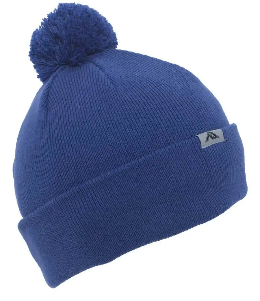 Pacific Headwear 641K Pom-Pom Cuff Beanie - Royal - Royal / 7’’ - 7 7/8’’