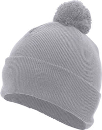 Pacific Headwear 641K Pom Pom Cuff Beanie Silver Light Gray / 7’’ 7 7/8’’