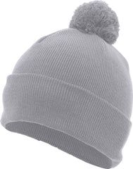 Pacific Headwear 641K Pom Pom Cuff Beanie Silver Light Gray / 7’’ 7 7/8’’