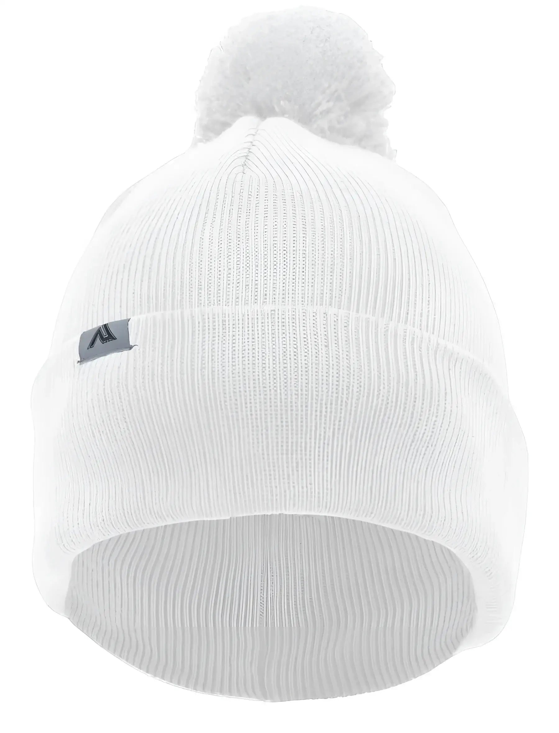 Pacific Headwear 641K Pom-Pom Cuff Beanie - White - White / 7’’ - 7 7/8’’