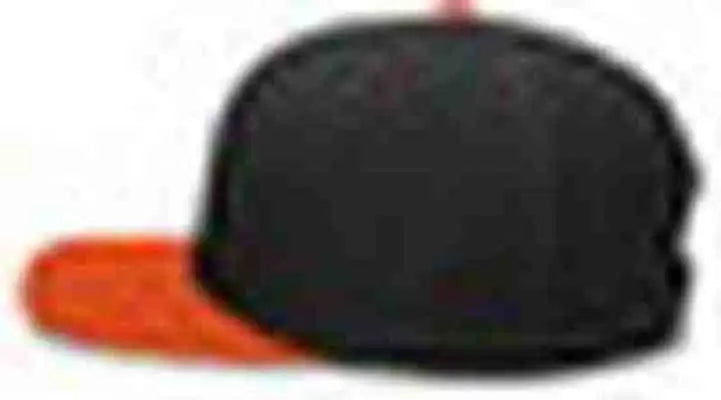 Pacific Headwear 705W Pro-Wool Hook-and-Loop Cap - Black Orange