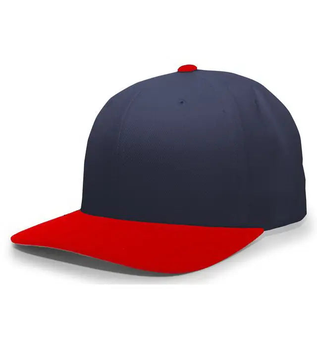 Pacific Headwear 705W Pro-Wool Hook-and-Loop Cap - Navy Red