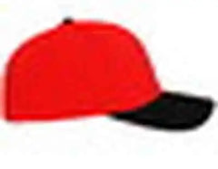 Pacific Headwear 705W Pro Wool Hook and Loop Cap Red Black