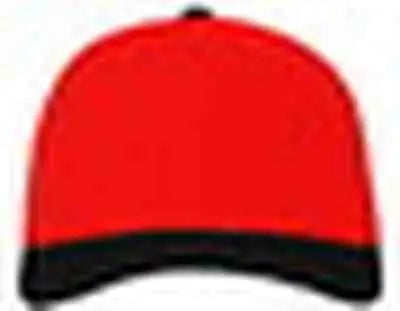 Pacific Headwear 705W Pro-Wool Hook-and-Loop Cap - Red Black