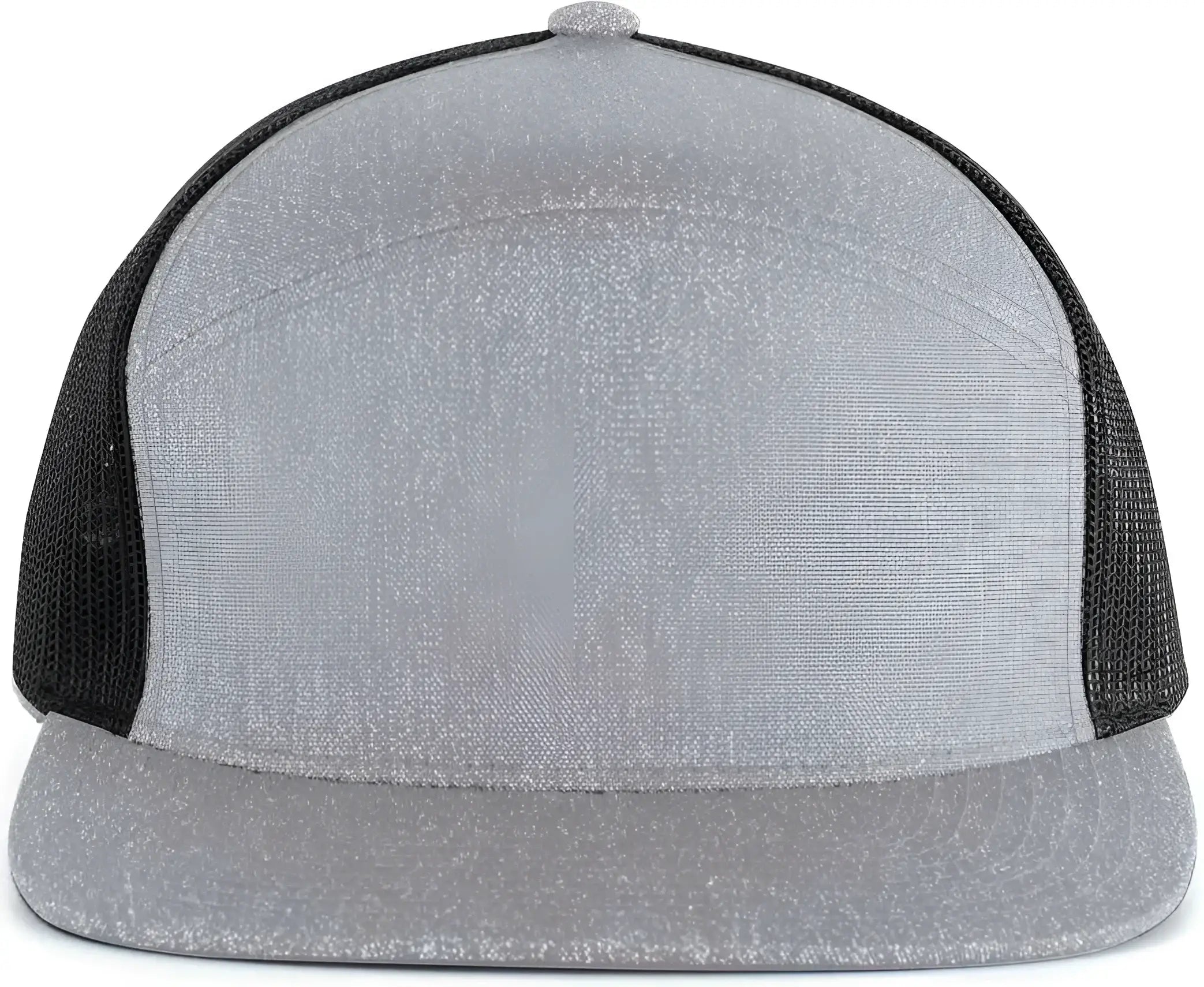 Pacific Headwear 710 6-Panel Arch Heather Trucker Snapback Cap - Grey Heather Black - Grey Heather Black / 7’’ - 7 7/8’’