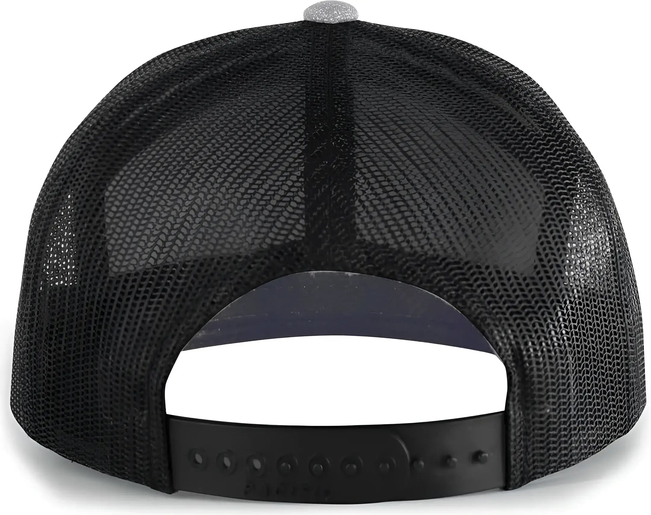 Pacific Headwear 710 6-Panel Arch Heather Trucker Snapback Cap - Grey Heather Black - Grey Heather Black / 7’’ - 7 7/8’’