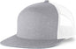 Pacific Headwear 710 6-Panel Arch Heather Trucker Snapback Cap - Grey Heather White - Grey Heather White / 7’’ - 7 7/8’’