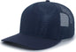 Pacific Headwear 724 Mesh Overlay 5 Panel Trucker Snapback Cap Navy Navy / 7’’ 7 7/8’’